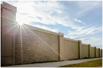  Boarderless Stackstone with capping (1.8m or 2.4m high) 