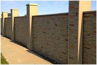  Stackstone Pattern 2.4m column with 1.8m panel and cap 