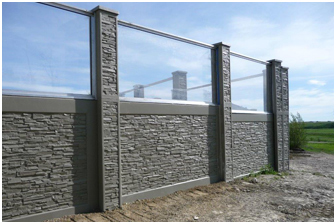  City of Calgary Sound Barrier 4m with Plexiglass Panels 