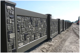 Stone Fence Precast Concrete